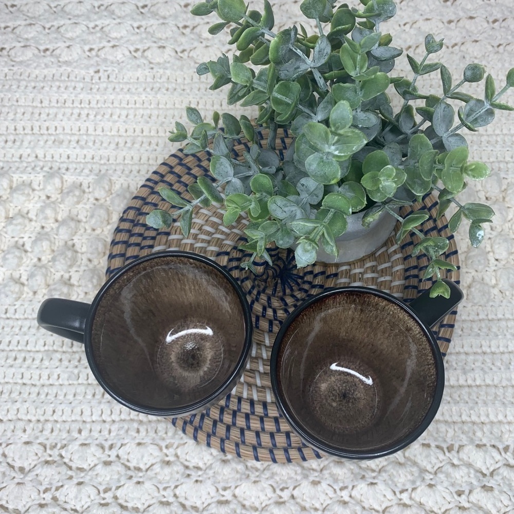 Gourmet BASICS MIKASA Ceramic Cup Mug Set “Mocha” Coffee Tea - Picture 3 of 6